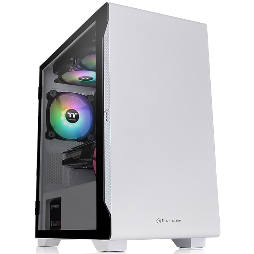 Gabinete Thermaltake S100 TG Snow Edition 1 Fan Atx Blanco Micro Tower